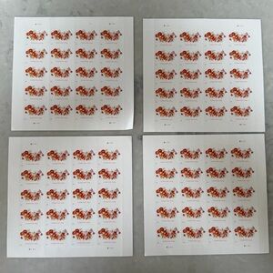 Floral Flower USPS Forever Postage Stamps 4 Sheets 80 Count
